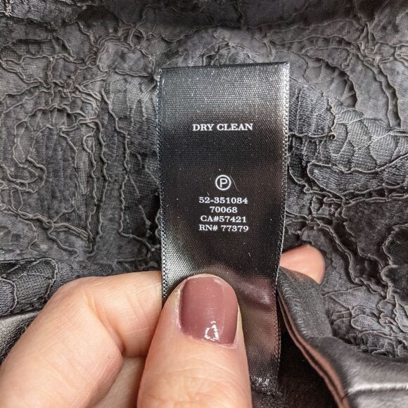 Ann Taylor 4 Tall Black Lace Pencil Skirt - Picture 6 of 9